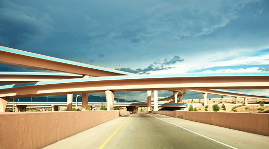 Stack Highways Complex Stack Freeway Interchange Stock Photo - Download Image Now ...