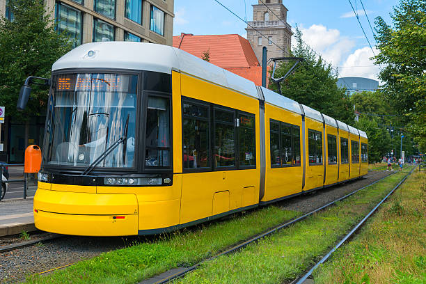 istock yellow tram/ cable car in Berlin 510534109