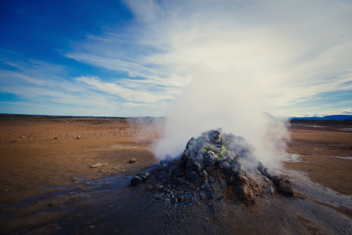 Famous Icelandic Geothermal Site Hveryr Hveravellyr