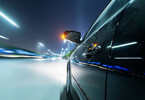 istock car on the road with motion blur background 510535037