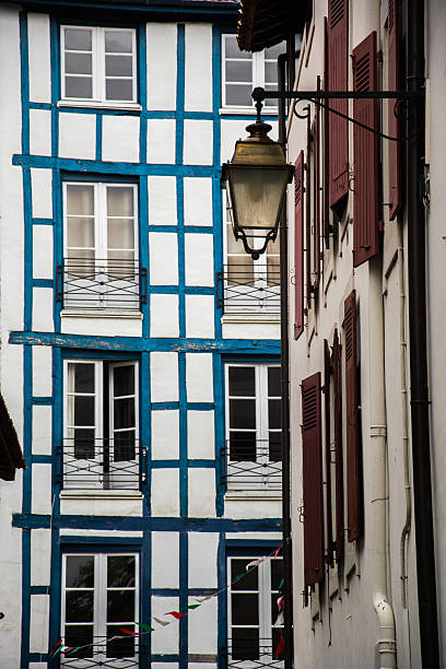 Basque architecture Basque architecture in Bayonne, France half timbered photos stock pictures, royalty-free photos & images