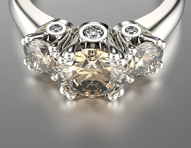 istock Engagement Ring with Diamond. Jewelry background 510538853