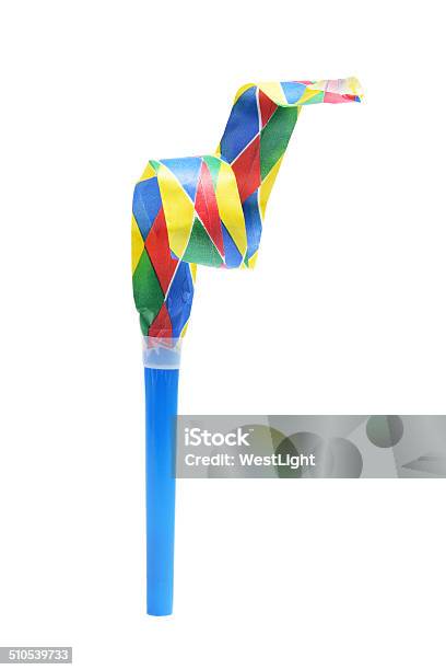 Party Blower Stock Photo - Download Image Now - Party Horn Blower, White Background, Celebration