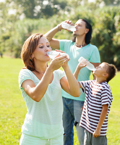 istock ordinary family of three drinking water 510539877