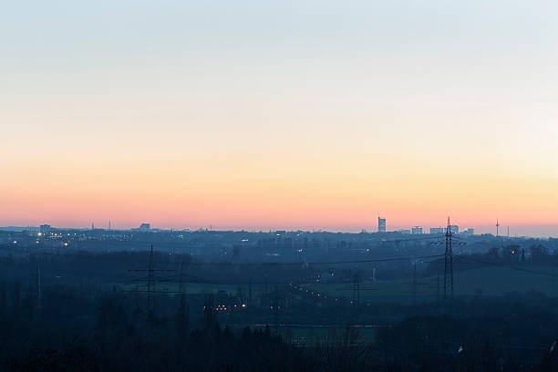 istock Essen skyline panorama at night 510562008