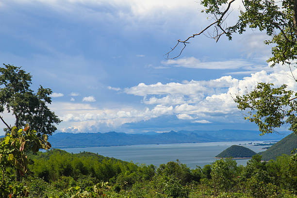 istock Beautiful sky with green mountain 510562103