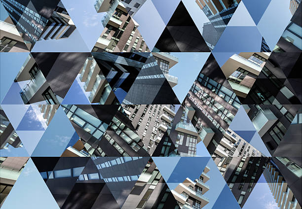 istock Abstract triangle shaped background: Modern architecture in Milan 510562928