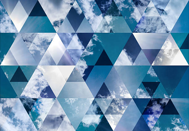 istock Abstract triangle shaped background: Sky with sun flare and clouds 510563160