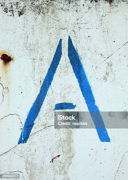 Letter A Stock Photo - Download Image Now - Alphabet, Blue, Close-up