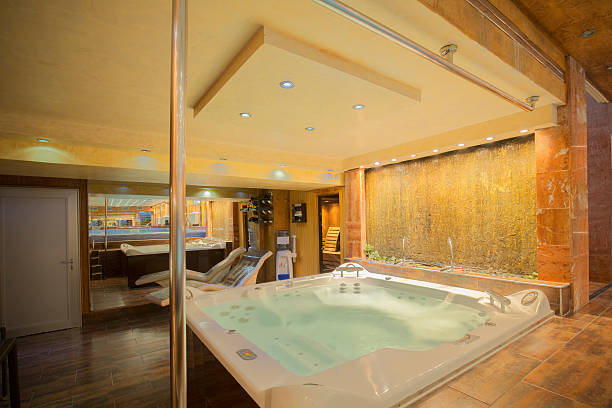 istock hot tub in a spa center 510564540