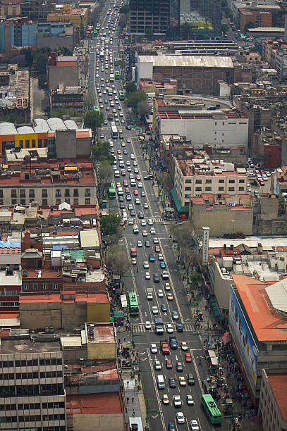 Aerial photograph of the Colonia del Valle area in Mexico City, a middle-class neighborhood