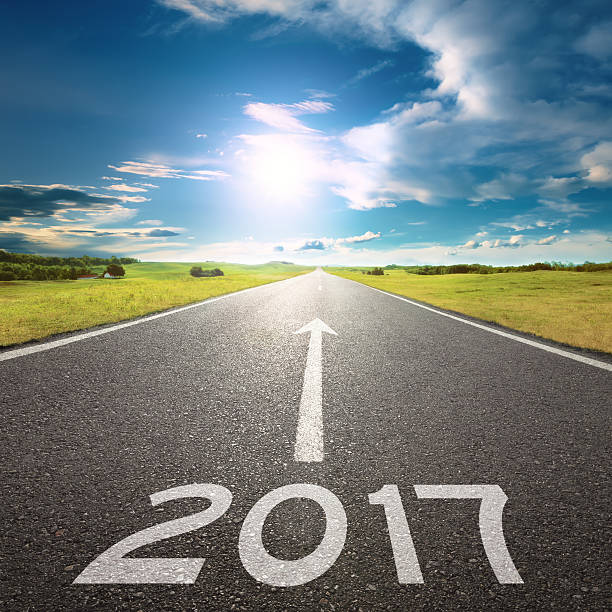 istock Empty road to upcoming 2017 at beautiful day 510566000