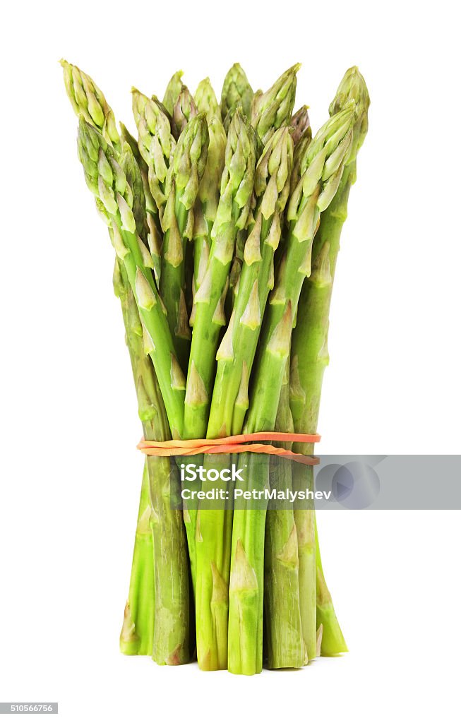 Bunch Of Green Asparagus bunch of fresh green asparagus, isolated on white Asparagus Stock Photo