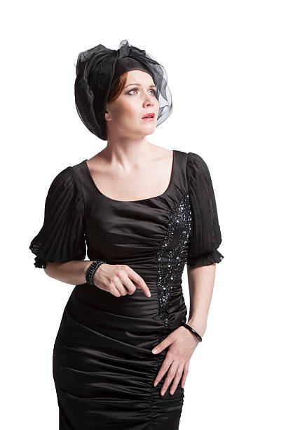 istock Woman in black dress 510566863
