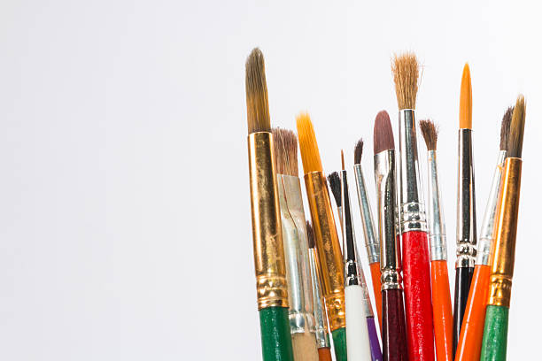 istock Set of watercolor brushes on white background 510569026