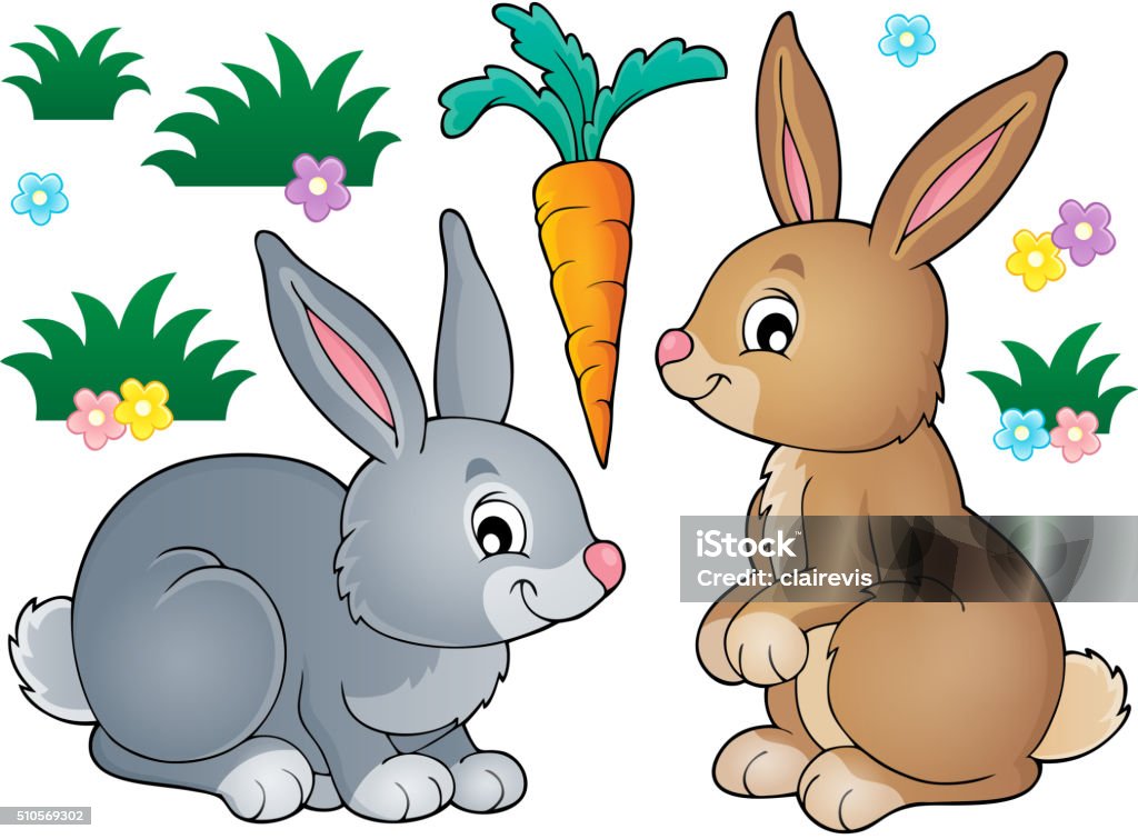 Rabbit Topic Image 1 Stock Illustration - Download Image Now - Animal ...