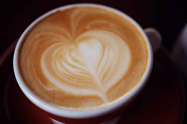 istock Hot Latte Coffee in coffee shop on table wooden 510569786