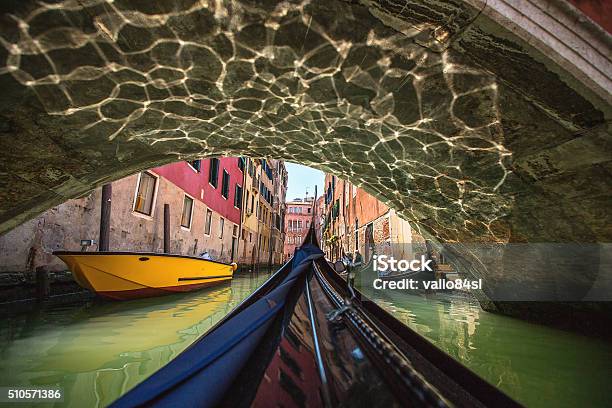 View From Gondola During The Ride Through The Canals Venice Stock Photo - Download Image Now