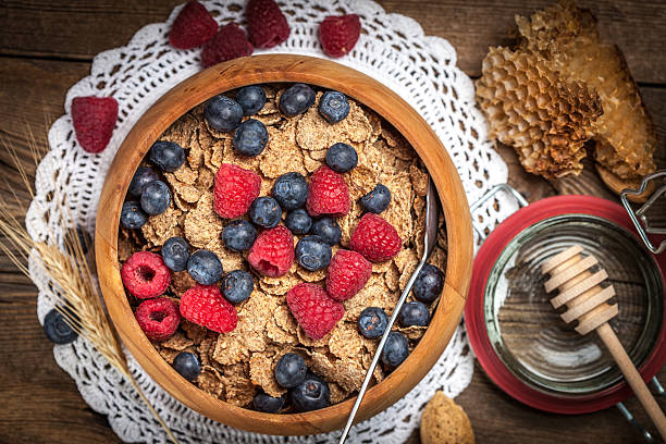 istock Tasty breakfast with cereal and fruit. 510571682