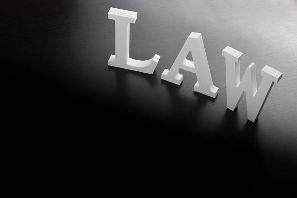 istock White Sign Law On Black Background 510572838