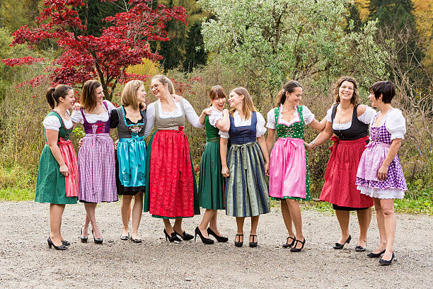 istock Women in dirndl having fun 510573848