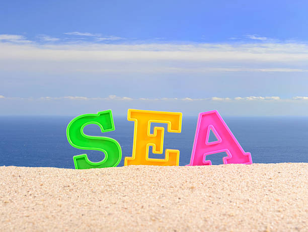 istock Sea letters on a beach sand 510573936