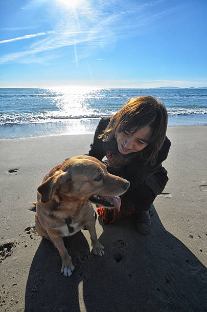 istock Love between woman and his dog 510574068