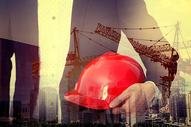 istock Businessman architect engineer holding a safety helmet 510574786