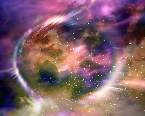 istock Stars and material falls into a black hole 510575392