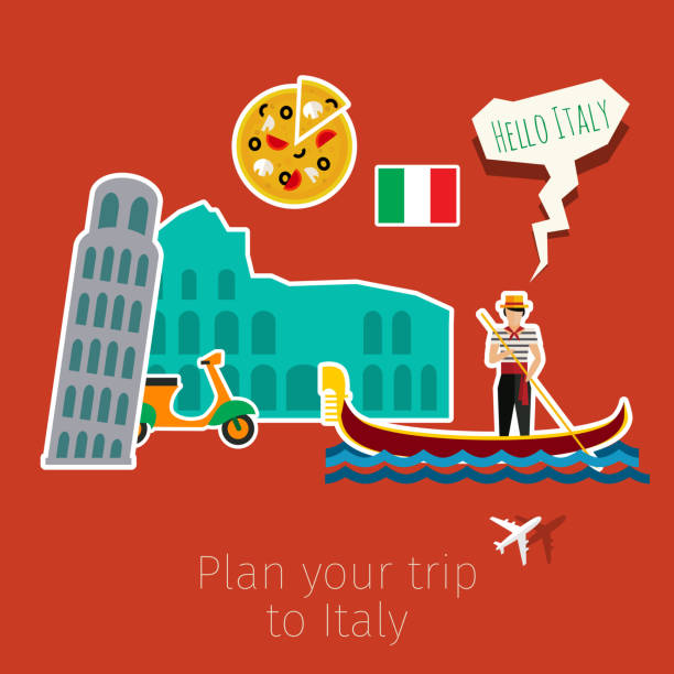 istock Concept of travel or studying Italian 510576080