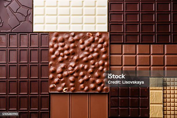 Chocolate Pattern Background Stock Photo - Download Image Now - Chocolate, Variation, Textured