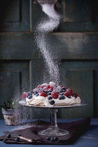 istock Pavlova dessert with fresh berries 510580564