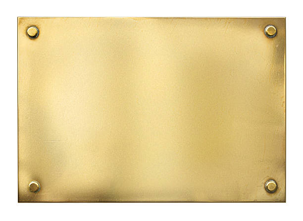 istock blank gold or brass metal nameboard isolated on white 510583674