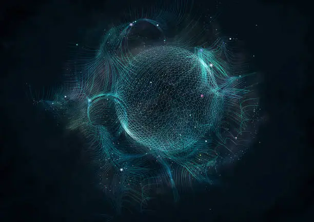 Abstract universe map background.