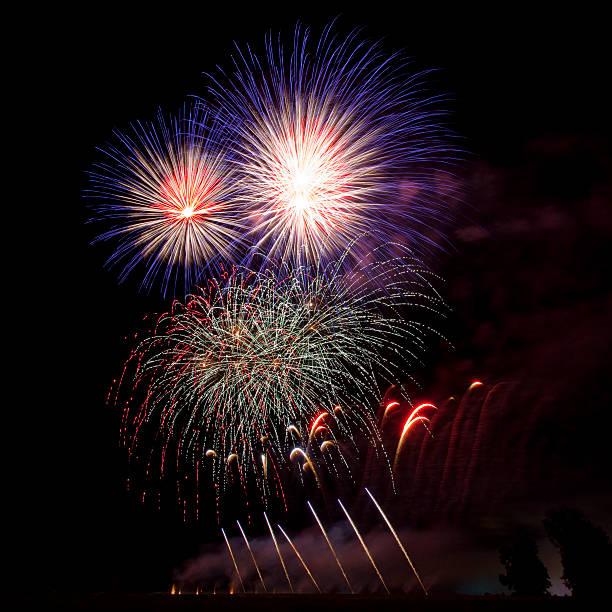 istock huge fireworks on black night sky 510587158