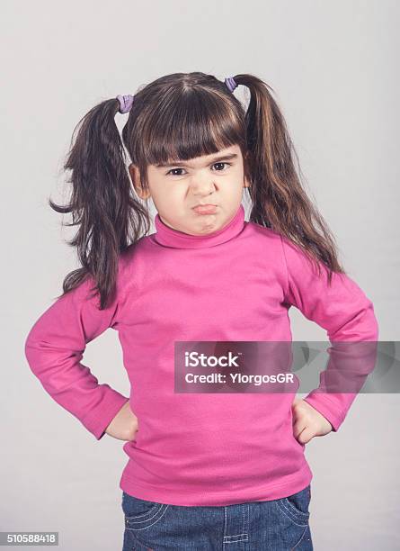 Angry Little Girl Stock Photo - Download Image Now - Girls, Anger, Rudeness