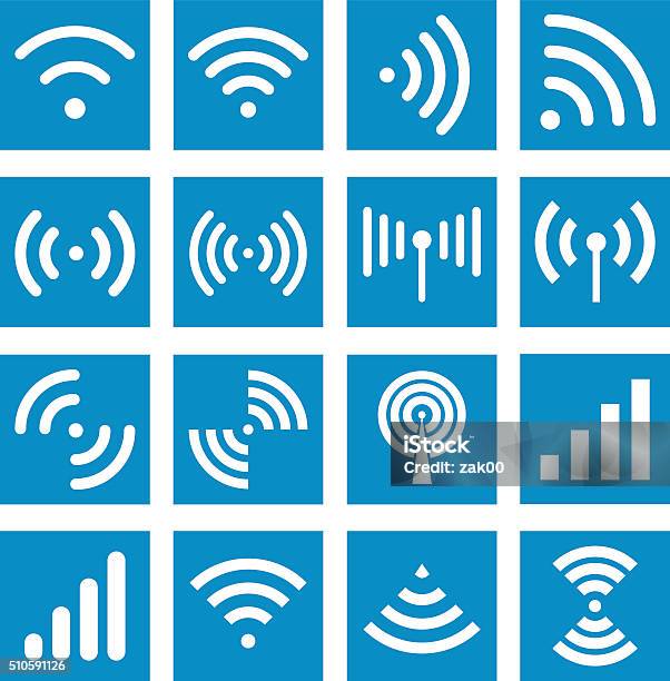 Wifi アイコンイラストレーション - ワイヤレステクノロジーのベクターアート素材や画像を多数ご用意 - ワイヤレステクノロジー, 電波, アイコン
