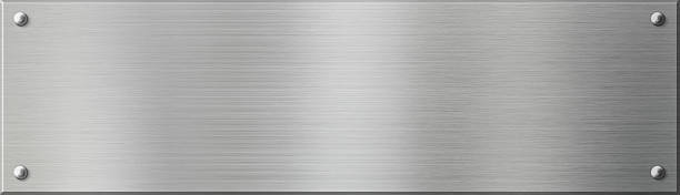 istock silver metal plate or plaque with rivets 510610146