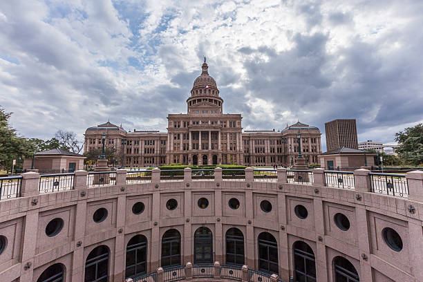 istock Texas state capital building in cloudy day, Austin 510610504