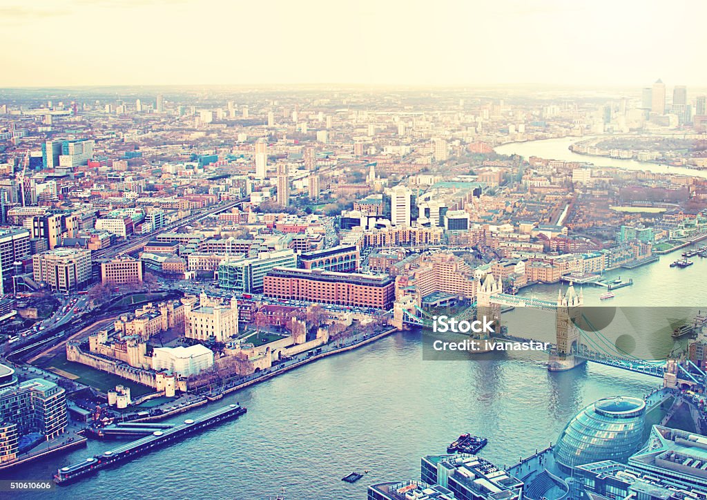 Aerial View of London Aerial View Stock Photo
