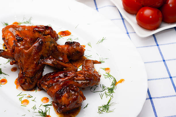 istock chicken grilled with boiled potatoes and pickled tomatoes 510610644
