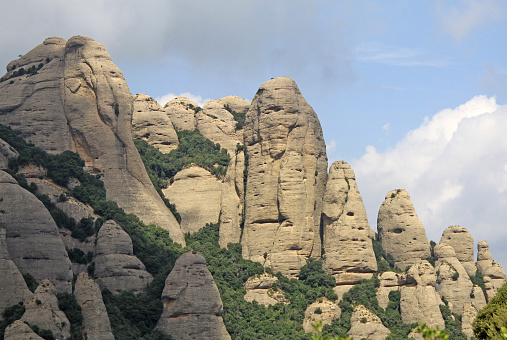 Montserrat mountains near Benedictine abbey, Spain