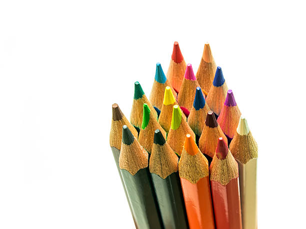 istock Colour pencils isolated on white background close up 510611258