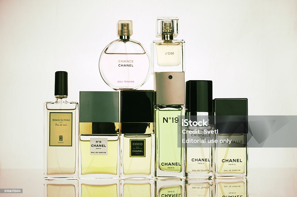 Various Perfumes Set Stock Photo - Download Image Now - Chanel - Designer  Label, Perfume, Beauty Product - iStock