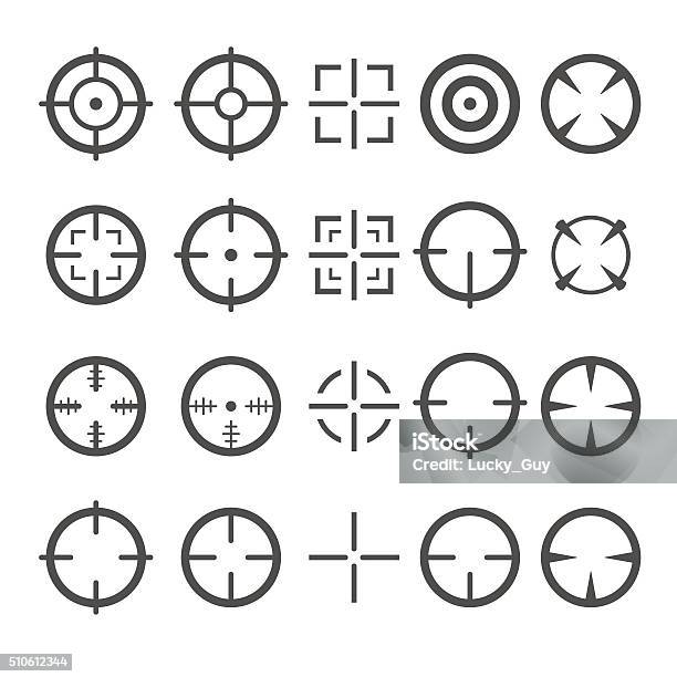 Fadenkreuz Symbolset Ziel Maus Cursor Hinweise Vektor Stock Vektor Art und mehr Bilder von Icon