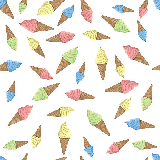 ilustrações, clipart, desenhos animados e ícones de padrão perfeito de icecream - backgrounds candy close up collection