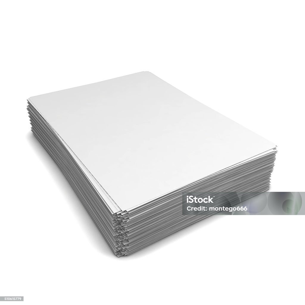 3d Stack Paper Paper Stack Stock Photo - Download Image Now - Digitally Generated ...