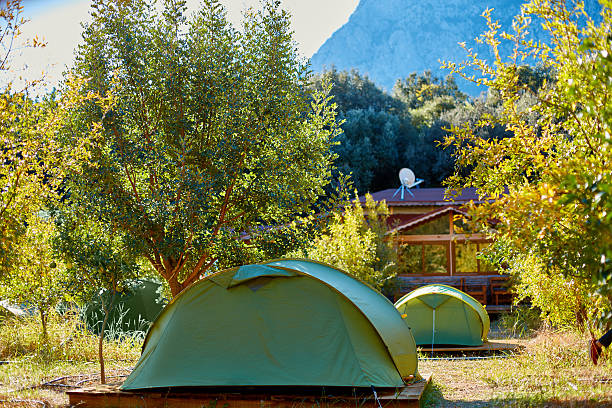 istock tents in the camping 510615834
