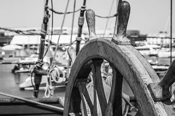 istock Steering wheel of an old sailing vessel 510615838
