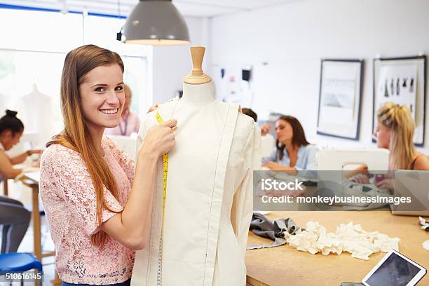 College Students Studying Fashion And Design Stock Photo - Download Image Now - Sewing, Learning, Education